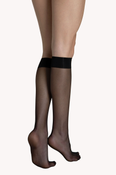 LISCA 051002 Pretty 15 Kniestrümpfe Onesize 2er Pack schwarz 02