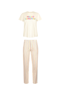 LISCA 063489 SUMMER Pyjama / Schlafanzug S-XXL rainbow stripes RZ
