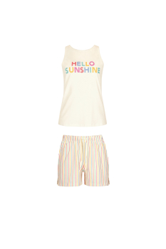LISCA 063490 SUMMER Shorty / Schlafanzug XS-XL rainbow stripes RZ