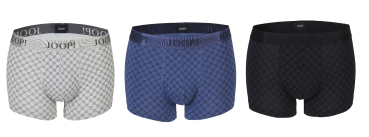 JOOP! 3er Pack 10224324 Cotton Stretch Pant/Short hellgrau/blau/schwarz q5d5