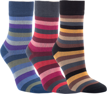 3 Paar RS. Harmony 11966 BAMBUS Ringelsocken 2 Größen