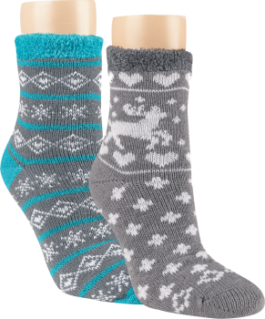 RS. Harmony 12800 Kuschelsocken "WEIHNACHTSZEIT" grau 35-38, 39-42