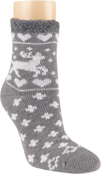 RS. Harmony 12800 Kuschelsocken "WEIHNACHTSZEIT" grau 35-38, 39-42