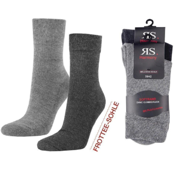 2Paar RS. Harmony 13307 Lady Socken "Wellness" silber 35-38., 39-42