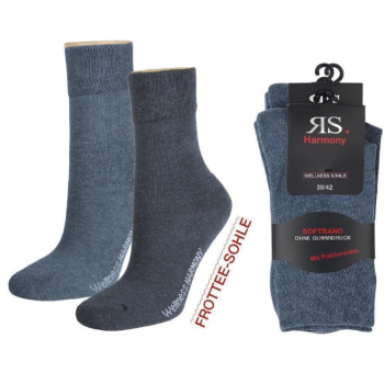 2Paar RS. Harmony 13308 Lady Socken "Wellness" jeans 35-38., 39-42