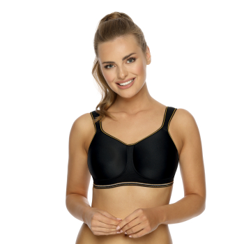VIANIA 141472 Sport BH ohne Bügel mit Spacer Cups 75-100, B-F schwarz 900