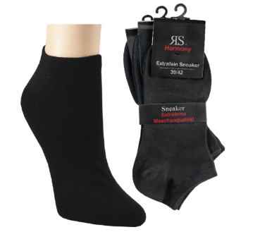 9 Paar RS. Harmony 15021 Sneaker schwarz 35-38, 39-42