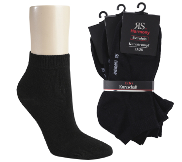 RS. Harmony 15268 KURZSTRUMPF 9er Pack 35-38, 39-42 schwarz