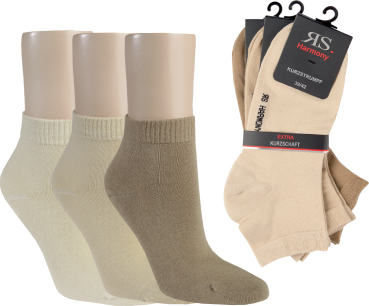 RS. Harmony 15270 KURZSTRUMPF 9er Pack 35-38, 39-42 naturtöne