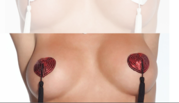 COQUETTE Pasties 1736 HERZ Rot 1 Paar