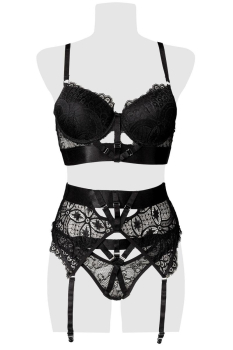 GREY VELVET 20207 Set BH, Slip & Strapsgürtel S - XXL