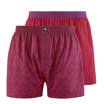 BRUNO BANANI 2er Pack Boxershorts ENTHUSIAST 22012448-4468 weinrot