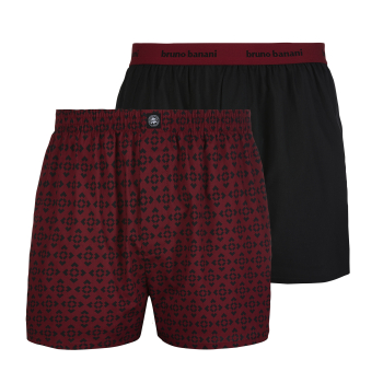 BRUNO BANANI 2er Pack Boxershorts VINEYARD 22012504-4590 weinrot