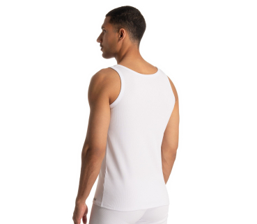 BRUNO BANANI 22032903 Unterhemd / Sportshirt ärmellos FINE RIB schwarz / weiß