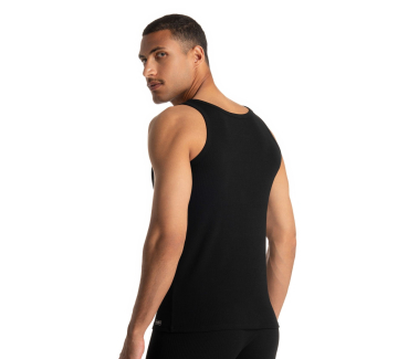 BRUNO BANANI 22032903 Unterhemd / Sportshirt ärmellos FINE RIB schwarz / weiß