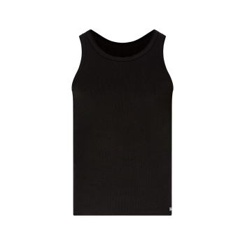 Preview: BRUNO BANANI 22032903 Unterhemd / Sportshirt ärmellos FINE RIB schwarz / weiß