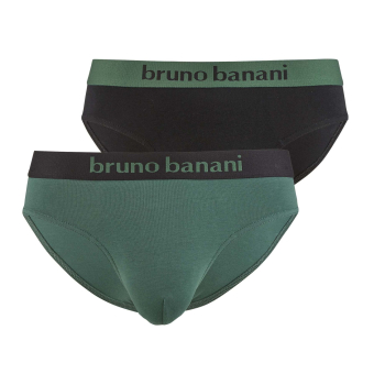 BRUNO BANANI 2er Pack Slip FLOWING S - XXXL moosgrün 4789