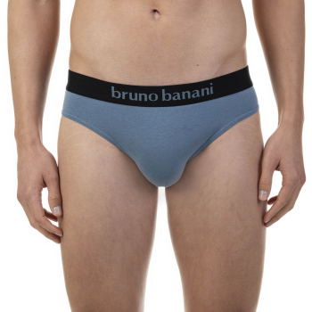 BRUNO BANANI 2er Pack Slip FLOWING S - XXXL steinblau 4855