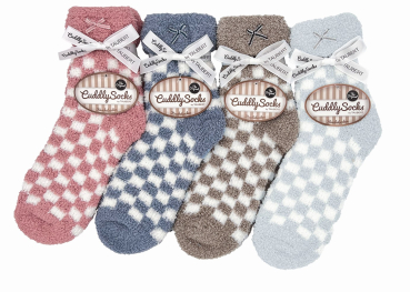 TAUBERT 222110-588 KUSCHELSOCKEN Chequers 1 Paar