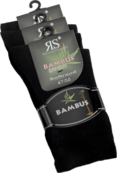 3 Paar RS. Harmony 31049 Strümpfe BAMBUS schwarz 47-50, 50-52, 52-54
