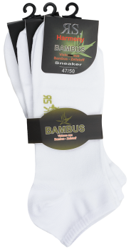 3 Paar RS. Harmony 31073 Sneaker BAMBUS weiß 47-50, 50-52, 52-54