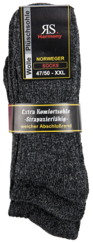 3 Paar RS. Harmony 33335 Norweger Stümpfe 47/50 anthrazit