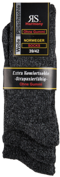 3 Paar RS. Harmony 33336 Norweger Stümpfe 39-42, 43-46 anthrazit