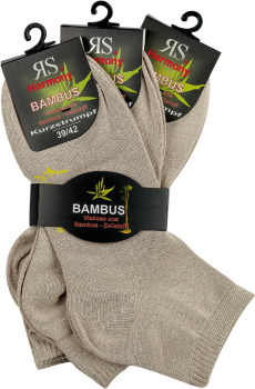 9 Paar RS. Harmony 43017 BAMBUS Kurzstrümpfe beige 3 Größen