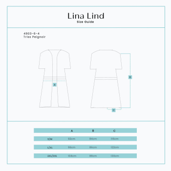 Preview: LINA LIND 4903-6-4 Peignoir / Kimono TRISS schwarz S - 3XL