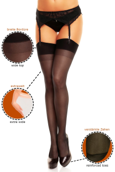 GLAMORY Perfect 20 Strapsstrümpfe schwarz Gr. 40 - 62 G-50131
