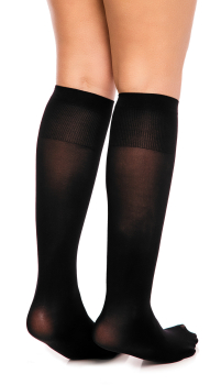 GLAMORY Fit 50 Extraweite Kniestrümpfe in schwarz G-50145