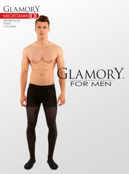 GLAMORY Microman 100 Herrenstrumpfhose M - 4XL in schwarz G-50420