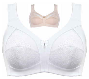 NATURANA 5515 Soft BH mit Spitze 80 - 105, B - F weiß light beige