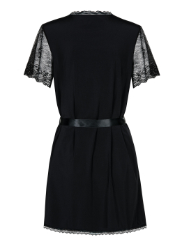 Preview: OBSESSIVE Peignoir / Kimono MIAMOR mit String schwarz S - XL