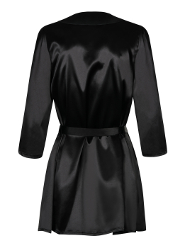 OBSESSIVE Robe / Kimono SATINIA mit String schwarz S - XL