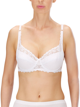 NATURANA 7328 Spitzen Bügel BH mit Soft Schale 70 - 90 A - C weiß
