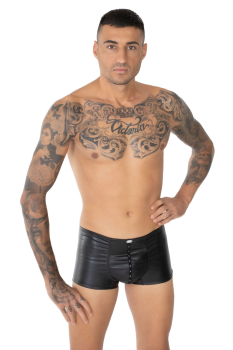 EROS VENEZIANI Herren Pant Push Up 7394 Kunstleder schwarz