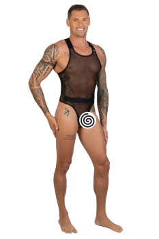 EROS VENEZIANI Herren Stringbody 7432 schwarz