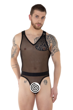 EROS VENEZIANI Herren Stringbody 7488 schwarz