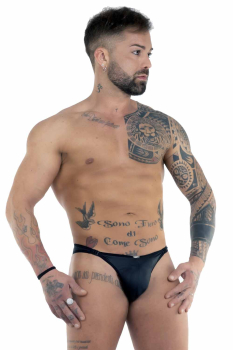 Preview: EROS VENEZIANI Herren String Clipverschluss 7513 schwarz