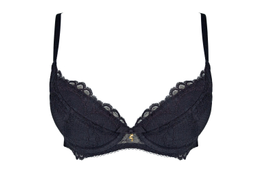 GOSSARD 7711 BLACK / SCHWARZ Push Up Bügel BH 70-100, A-I