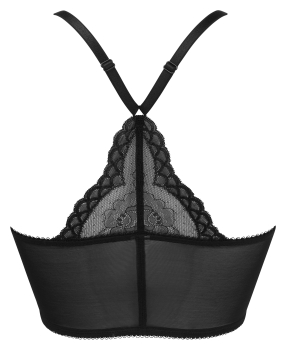 GOSSARD 7718 BLACK / SCHWARZ Longline V-Bügel BH 70-85, B-I