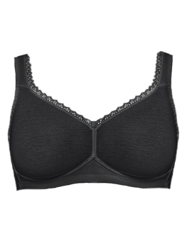 SUSA 90B Sonderpreis Soft-BH 7758 gemoldet ohne Bügel ORGANIC COTTON schwarz 004