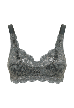 SUSA Spitzen BH 7814  ohne Bügel 75-110, B-F cool grey 036