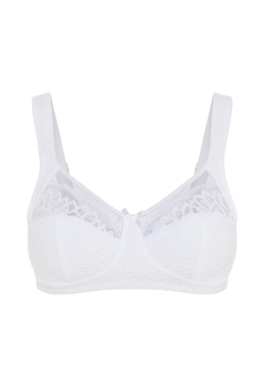 SUSA 8238 Soft BH mit Spitze ohne Bügel 80-100, B-F weiß 003
