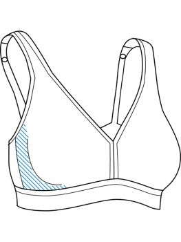 NATURANA 86021 Soft Sport BH 80 - 105, B - D weiß schwarz