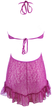 Preview: AXAMI 10208 Babydoll mit String S - XL fuchsia V-9749