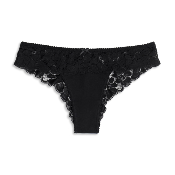 COTONELLA adc87 2 STÜCK Brazilian Slip mit Spitze MY PIZZO 38-44 schwarz