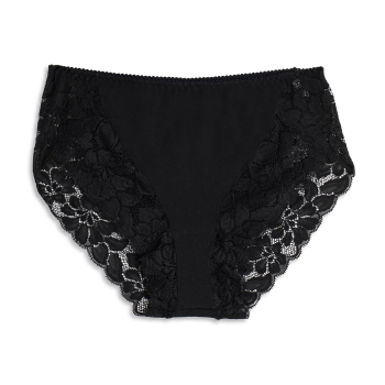 COTONELLA adc89 2 STÜCK Midi Slip mit Spitze MY PIZZO 40-46 schwarz