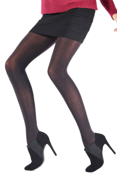 PRETTY POLLY Stumpfhose Premium Fashion Dot Print OneSize schwarz  - PN AVP4